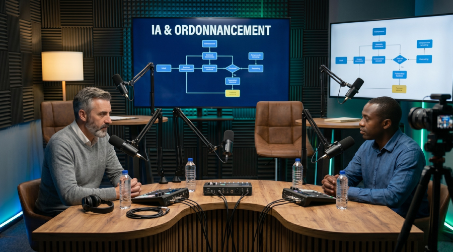 studio podcast IA et ordonnancement